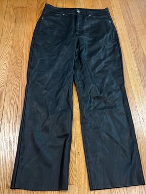 Black Express Faux Leather Pants